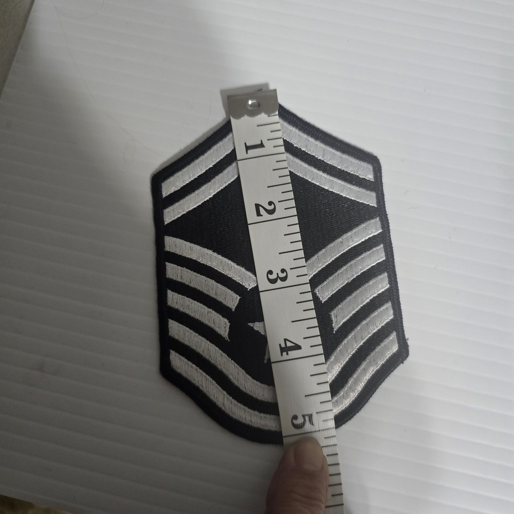 US Air Force Dress Blue Senior Master Sergeant E-8 Rank Chevron Patches - Small - Picture 4 of 4